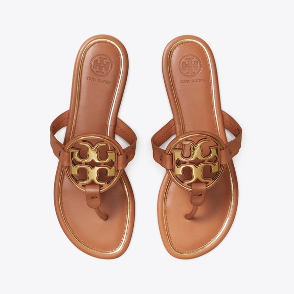 tory burch miller rose gold tan